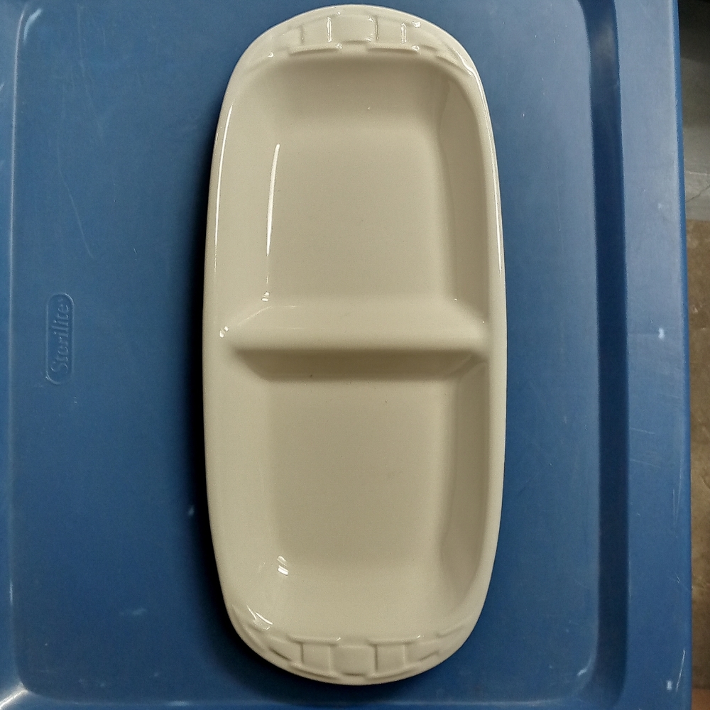 Ceramic 2 well serving tray